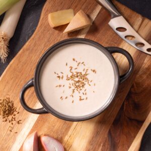 Velouté de topinambour munster et cumin